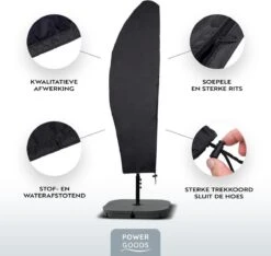 Power Goods Parasolhoes XXL Voor Zweefparasol – Parasolhoes Met Rits En Stok – Parasolhoes Staande Parasol – Tuinmeubelhoezen – Beschermhoes Zweefparasol – Waterproof – Anti-UV – 280 X 81 Cm -Optimaal Tuinmeubel Winkel 1200x1135 2