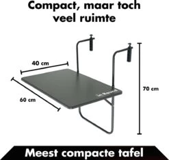 Balkontafel Inklapbaar – Zwart – 60 X 60 X 70 Cm – Hout Balkontafeltje Hangend Balkonbar Balkontafels Opklapbaar Hangtafel Balcony Table – Ophangbaar Voor Aan Het Balkon – Vouwtafel Wandtafel Inklapbare Tafel – Bijzettafel – Buiten Tafeltje Klaptafel -Optimaal Tuinmeubel Winkel 1200x1136 3