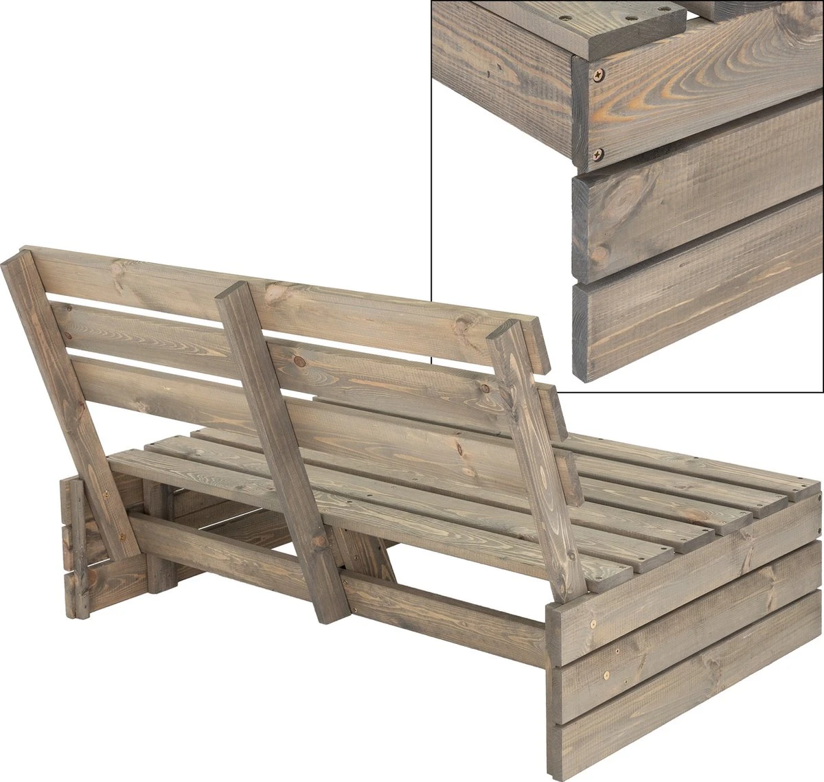 Pro Garden Palletbank - 120 Cm - 2-zits 5 Pro Garden Palletbank - 120 Cm - 2-zits - Afbeelding 5