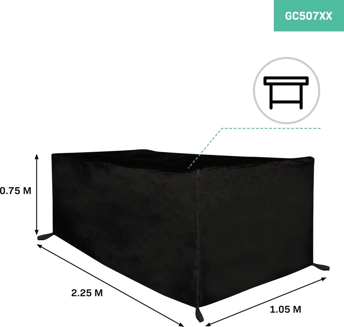 VONROC Premium Tuintafel Hoes – 225x105x75cm – Beschermhoes Voor Tuintafel 2 VONROC Premium Tuintafel Hoes – 225x105x75cm – Beschermhoes Voor Tuintafel - Afbeelding 2