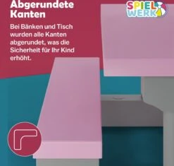 Spielwerk Kinder Tuinset – Incl. Parasol UV-bescherming - Roze Grijs 9 Spielwerk Kinder Tuinset – Incl. Parasol UV-bescherming - Roze Grijs -Optimaal Tuinmeubel Winkel 1200x1143 4
