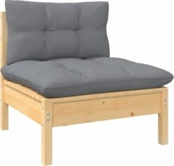 VidaXL 3-delige Loungeset Met Grijze Kussens Massief Grenenhout -Optimaal Tuinmeubel Winkel 1200x1148 3