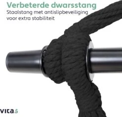 Vita5 XXL Hangstoel | Binnen&Buiten Hangnest | Incl. 2 Kussens En Boekenvak | Volwassenen&Kinderen | Hangmatstoel Tot 225kg | Donkergroen -Optimaal Tuinmeubel Winkel 1200x1152