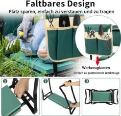 Uten - Kniebankje Tuin - Knie Steun - Tuinkruk Inklapbaar - Kniesteun Tuinieren - Kniekussen - Tot 150 Kg - Groen -Optimaal Tuinmeubel Winkel 1200x1156 1