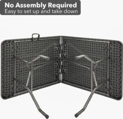 MaxxGarden Vouwtafel - Zwart - Rotanlook - 180x75x74 Cm -Optimaal Tuinmeubel Winkel 1200x1156 5