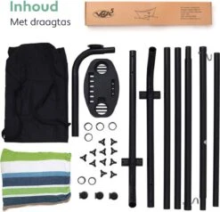 Vita5 Hangmat Met Standaard – 2 Persoons – Incl. Bekerhouder – 205kg Draaggewicht – Groen/Blauw 20 Vita5 Hangmat Met Standaard – 2 Persoons – Incl. Bekerhouder – 205kg Draaggewicht – Groen/Blauw -Optimaal Tuinmeubel Winkel 1200x1158 5