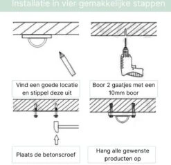 XYZ Goods - Luxe Plafondhaak - Hangmat Bevestigingsset - Schommelhaak - Ophangsysteem - Ophanghaak - Plafondbeugel - Bokszak - Schommelstoel - Hangstoel - RVS -Optimaal Tuinmeubel Winkel 1200x1161