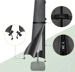 Kingsleeve Parasolhoes Tot Ø 330cm - Weerbestendig Robuust - Grijs -Optimaal Tuinmeubel Winkel 1200x1163 1