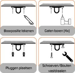 Plafondhaak – Voor Beton En Hout - Hangstoel – Hangmat – Bokszak – RVS – Binnen En Buiten – Ophangsysteem – Ophanghaak – 400KG -Optimaal Tuinmeubel Winkel 1200x1173