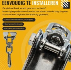 Itstrong® Plafondhaak Ophangsysteem Voor Binnen & Buiten – Ophanghaak Voor Bokszak – Schommel – Schommelstoel – Hangstoel - RVS -Optimaal Tuinmeubel Winkel 1200x1178 1