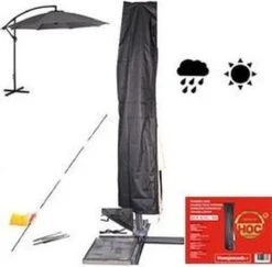 Parasolhoes - Ronde Zweefparasols T/m ø 4 M- Vierkante Zweefparasols T/m 3mx4m - Zware Dikke Kwaliteit - Met Stok Rits En Trekkoord -Optimaal Tuinmeubel Winkel 1200x1180 2
