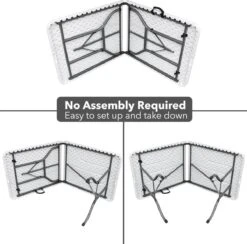 MaxxGarden Klaptafel - Inklapbare Tafel - Opvouwbare Tuintafel - Weerbestendig - Inclusief Handvat - 180x70x74 -Optimaal Tuinmeubel Winkel 1200x1183 3