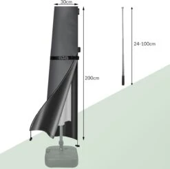 Kingsleeve Parasolhoes Tot Ø 330cm - Weerbestendig Robuust - Grijs -Optimaal Tuinmeubel Winkel 1200x1191 7