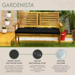Gardenista Tuinbankkussen - Patio Meubilair Buiten 3-zitter BankKussen Voor Tuin -tuinkussen Voor Tuin Bank - Zachte En Lichtgewicht Waterbestendig Materiaal - 140cm X 47cm -Optimaal Tuinmeubel Winkel 1200x1198 22