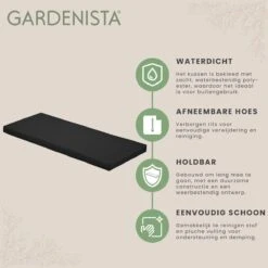 Gardenista Tuinbankkussen - Patio Meubilair Buiten 3-zitter BankKussen Voor Tuin -tuinkussen Voor Tuin Bank - Zachte En Lichtgewicht Waterbestendig Materiaal - 140cm X 47cm -Optimaal Tuinmeubel Winkel 1200x1198 23