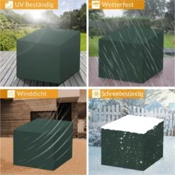 Kingsleeve Tuinmeubelhoes - Beschermhoes - Weerbestendig -308x138x89cm - Groen -Optimaal Tuinmeubel Winkel 1200x1199 12