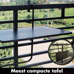 Balkontafel Inklapbaar – Zwart – 60 X 60 X 70 Cm – Hout Balkontafeltje Hangend Balkonbar Balkontafels Opklapbaar Hangtafel Balcony Table – Ophangbaar Voor Aan Het Balkon – Vouwtafel Wandtafel Inklapbare Tafel – Bijzettafel – Buiten Tafeltje Klaptafel -Optimaal Tuinmeubel Winkel 1200x1199 13