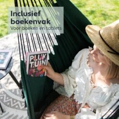 Vita5 XXL Hangstoel | Binnen&Buiten Hangnest | Incl. 2 Kussens En Boekenvak | Volwassenen&Kinderen | Hangmatstoel Tot 225kg | Donkergroen -Optimaal Tuinmeubel Winkel 1200x1200 106