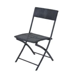 Merkloos 3-delige Bistroset Poly Rattan - Inklapbaar - Balkon Tuinmeubelset - Zwart -Optimaal Tuinmeubel Winkel 1200x1200 1065