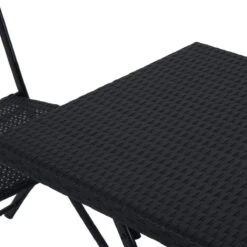 Merkloos 3-delige Bistroset Poly Rattan - Inklapbaar - Balkon Tuinmeubelset - Zwart -Optimaal Tuinmeubel Winkel 1200x1200 1067