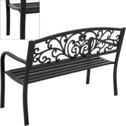 Pro Garden Tuinbank -127 X 60 - Metaal -Optimaal Tuinmeubel Winkel 1200x1200 1101