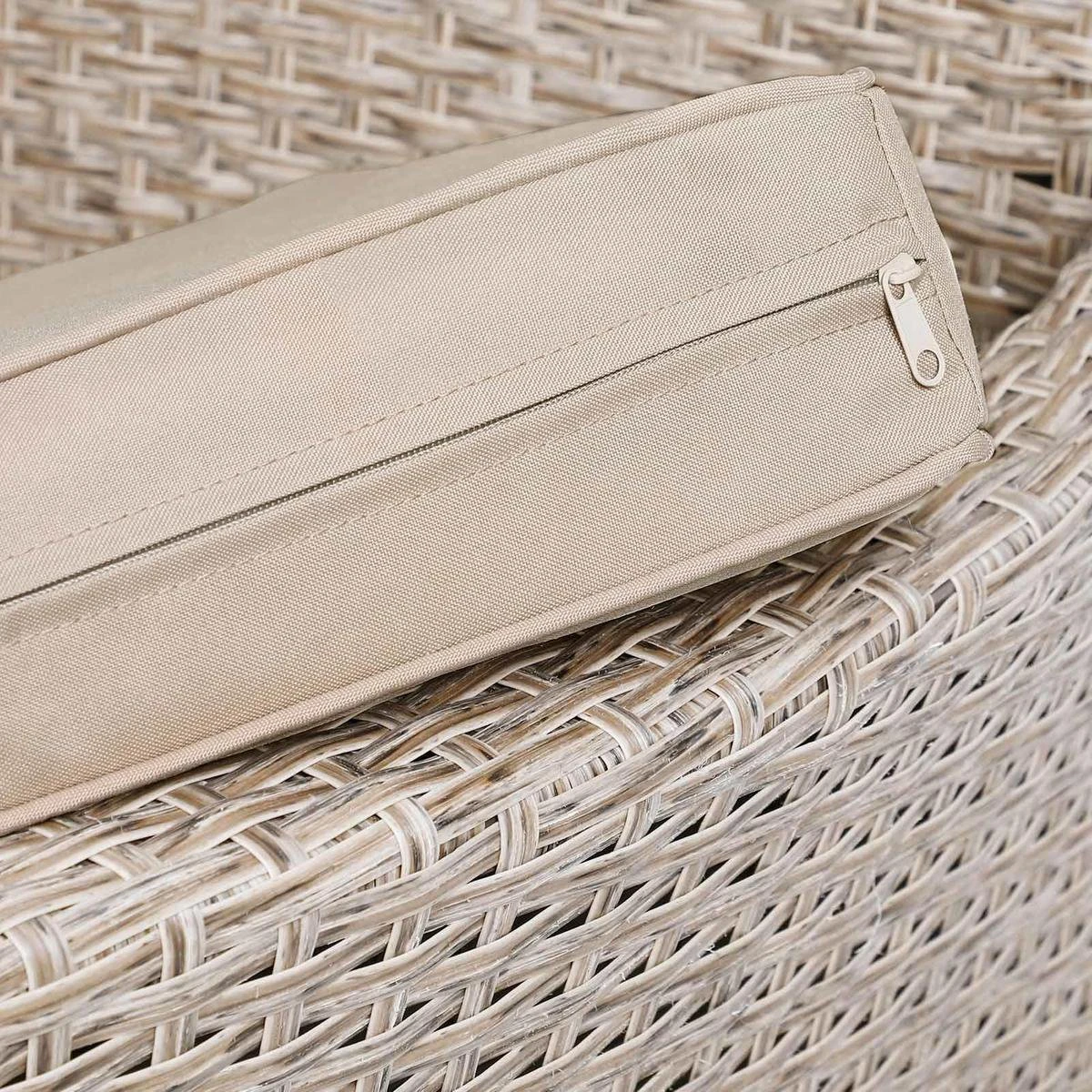 Casaria Polyrattan Tuinset - 4 Stoelen & Tafel 90x90 Cm - Beige Grijs 10 Casaria Polyrattan Tuinset - 4 Stoelen & Tafel 90x90 Cm - Beige Grijs - Afbeelding 10