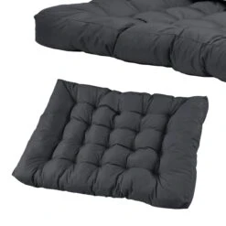Merkloos En.casa Zitkussen Palletbank - 120 X 80 X 12 Cm - Donkergrijs -Optimaal Tuinmeubel Winkel 1200x1200 1224