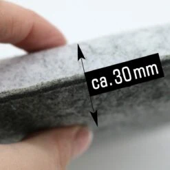 30mm Vilten Zitkussen Rond - Ø 35cm Stoelkussen Stoelpad Zacht 2-kleurig Grijs -Optimaal Tuinmeubel Winkel 1200x1200 1245