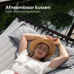 Vita5 Hangmat Met Standaard En Spreidstok – 2 Persoons – Incl. Bekerhouder - Afneembaar Kussen – Uv-bestendig – Lichtgrijs 17 Vita5 Hangmat Met Standaard En Spreidstok – 2 Persoons – Incl. Bekerhouder - Afneembaar Kussen – Uv-bestendig – Lichtgrijs -Optimaal Tuinmeubel Winkel 1200x1200 1273
