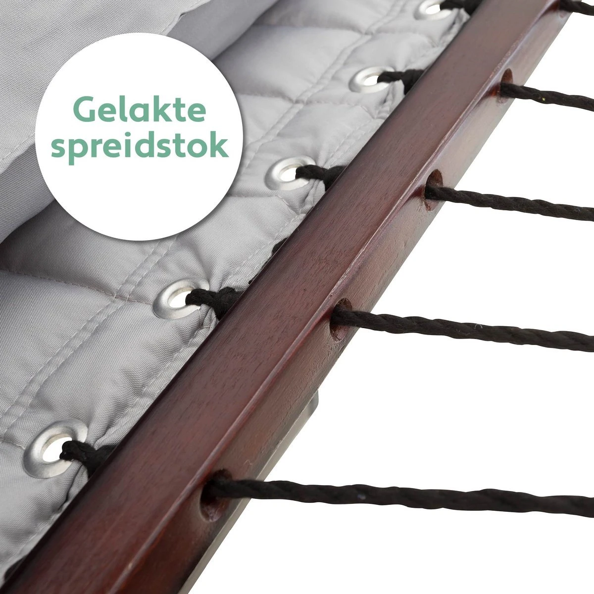 Vita5 Hangmat Met Standaard En Spreidstok – 2 Persoons – Incl. Bekerhouder - Afneembaar Kussen – Uv-bestendig – Lichtgrijs 10 Vita5 Hangmat Met Standaard En Spreidstok – 2 Persoons – Incl. Bekerhouder - Afneembaar Kussen – Uv-bestendig – Lichtgrijs - Afbeelding 10