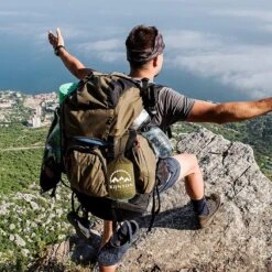 Kanyon Hangmat - Incl. Karabijnhaken En Riemen - Licht Parachutestof - 260 X 140 Cm - Tot 200kg - Groen/Khaki -Optimaal Tuinmeubel Winkel 1200x1200 1302