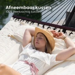 Vita5 Hangmat Met Standaard En Spreidstok – 2 Persoons – Incl. Bekerhouder - Afneembaar Kussen – Uv-bestendig – Beige 16 Vita5 Hangmat Met Standaard En Spreidstok – 2 Persoons – Incl. Bekerhouder - Afneembaar Kussen – Uv-bestendig – Beige -Optimaal Tuinmeubel Winkel 1200x1200 1325