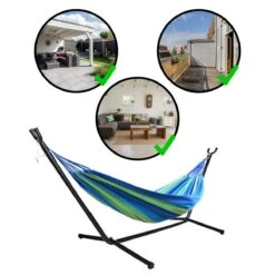 Hangmat Met Standaard En Opbergtas – 2 Persoons – Max. Draaggewicht 200Kg – Hangmatset – Hangmatten – Hang Mat Voor Binnen En Buiten – Hangmatstandaard – Hammock – Blauw / Groen 10 Hangmat Met Standaard En Opbergtas – 2 Persoons – Max. Draaggewicht 200Kg – Hangmatset – Hangmatten – Hang Mat Voor Binnen En Buiten – Hangmatstandaard – Hammock – Blauw / Groen -Optimaal Tuinmeubel Winkel 1200x1200 1341