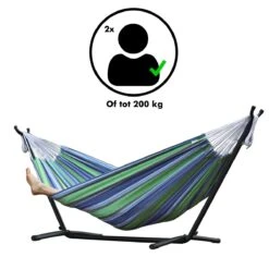 Hangmat Met Standaard En Opbergtas – 2 Persoons – Max. Draaggewicht 200Kg – Hangmatset – Hangmatten – Hang Mat Voor Binnen En Buiten – Hangmatstandaard – Hammock – Blauw / Groen 12 Hangmat Met Standaard En Opbergtas – 2 Persoons – Max. Draaggewicht 200Kg – Hangmatset – Hangmatten – Hang Mat Voor Binnen En Buiten – Hangmatstandaard – Hammock – Blauw / Groen -Optimaal Tuinmeubel Winkel 1200x1200 1343