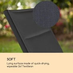 Blumfeldt Limala Tuinstoel - Ligstoel - Relaxstoel - Rugleuning In 6 Standen Verstelbaar - 2 Vielen - Draagkracht: Max. 150 Kg -Optimaal Tuinmeubel Winkel 1200x1200 140