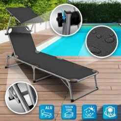 Sens Design Zonnebed - Ligbed Inklapbaar Met Zonneklep - Grijs -Optimaal Tuinmeubel Winkel 1200x1200 148