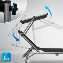 Sens Design Zonnebed - Ligbed Inklapbaar Met Zonneklep - Grijs -Optimaal Tuinmeubel Winkel 1200x1200 150