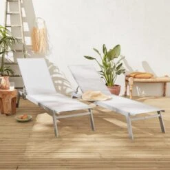 ELSA - Set Van 2 Ligstoelen Van Aluminium En Textileen, Ligbed Multipositioneel Met Wieltjes, Kleur Grijs/lichtgrijs 8 ELSA - Set Van 2 Ligstoelen Van Aluminium En Textileen, Ligbed Multipositioneel Met Wieltjes, Kleur Grijs/lichtgrijs -Optimaal Tuinmeubel Winkel 1200x1200 171