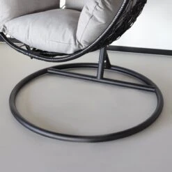 Egg Hangstoel Roundabout Zwart -Optimaal Tuinmeubel Winkel 1200x1200 188