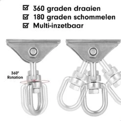 Luxe Ophangsysteem - 180° Schommelen, 360° Roteerbaar - Plafondhaak - Ophanghaak - Hangstoel Buiten - Hangstoel Binnen – Schommelstoel - Schommel - Bokszakken - RVS - Nederlandse Handleiding - 16 Luxe Ophangsysteem - 180° Schommelen, 360° Roteerbaar - Plafondhaak - Ophanghaak - Hangstoel Buiten - Hangstoel Binnen – Schommelstoel - Schommel - Bokszakken - RVS - Nederlandse Handleiding - -Optimaal Tuinmeubel Winkel 1200x1200 19