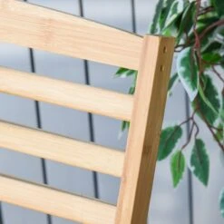 Outsunny Tuin Schommelstoel, Relaxstoel, Tuinstoel, Bamboe Multiplex Naturel 84A-171 -Optimaal Tuinmeubel Winkel 1200x1200 240