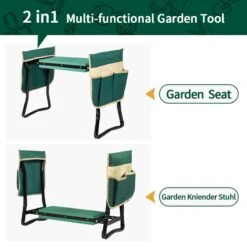 Uten - Kniebankje Tuin - Knie Steun - Tuinkruk Inklapbaar - Kniesteun Tuinieren - Kniekussen - Tot 150 Kg - Groen -Optimaal Tuinmeubel Winkel 1200x1200 242