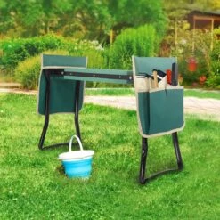 Uten - Kniebankje Tuin - Knie Steun - Tuinkruk Inklapbaar - Kniesteun Tuinieren - Kniekussen - Tot 150 Kg - Groen -Optimaal Tuinmeubel Winkel 1200x1200 243