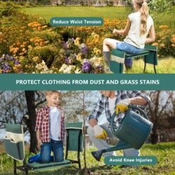 Uten - Kniebankje Tuin - Knie Steun - Tuinkruk Inklapbaar - Kniesteun Tuinieren - Kniekussen - Tot 150 Kg - Groen -Optimaal Tuinmeubel Winkel 1200x1200 245