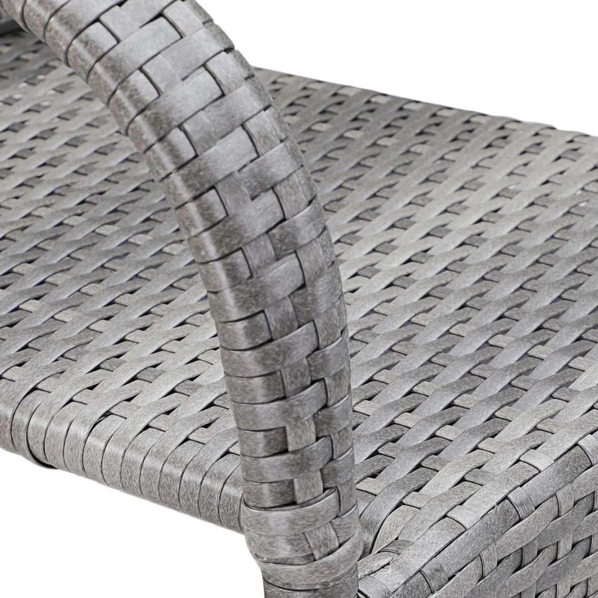 Casaria Polyrattan Tuinstoelen – 4 Stuks Stapelbaar – Grijs 3 Casaria Polyrattan Tuinstoelen – 4 Stuks Stapelbaar – Grijs - Afbeelding 3