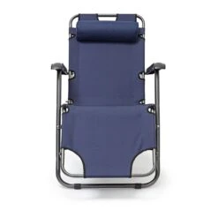 Relaxdays Ligstoel Inklapbaar - Ligbed Met Hoofdsteun - Strandstoel Verstelbaar - Camping - Donkerblauwe -Optimaal Tuinmeubel Winkel 1200x1200 283