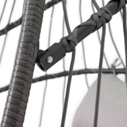 Pro Garden Lowander Hangstoel Egg 191x126x126- Schommelstoel Met Rattan Cocoon En Robuust Stalen Standaard Incl. Kussens - Volledig Inklapbaar - Lichtgrijs -Optimaal Tuinmeubel Winkel 1200x1200 314