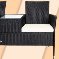 Casaria Polyrattan Tuinbank - Incl. Kussen - 143x55x88 Cm Zwart 18 Casaria Polyrattan Tuinbank - Incl. Kussen - 143x55x88 Cm Zwart -Optimaal Tuinmeubel Winkel 1200x1200 318