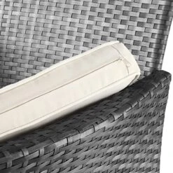 Casaria Polyrattan Tuinbank - Incl. Tafel & Kussens 7 Cm - Grijs -Optimaal Tuinmeubel Winkel 1200x1200 326