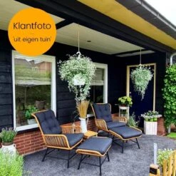 BUITEN Living Dex Wicker Loungestoel Tuin Incl. Wicker Voetenbank | Wicker + Aluminium | Bamboe Antraciet -Optimaal Tuinmeubel Winkel 1200x1200 33